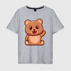 Мужская футболка оверсайз Привет от медвежонка