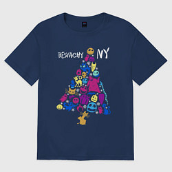 Мужская футболка оверсайз Кошмар перед рождеством - Тим Бёртон