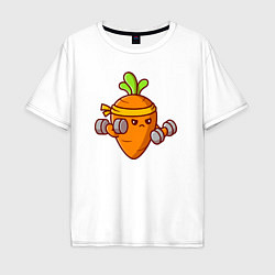 Мужская футболка оверсайз Морковь на спорте
