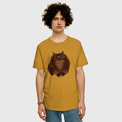 Футболка оверсайз мужская Детеныш Медвесыча, цвет: горчичный — фото 2