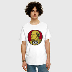 Футболка оверсайз мужская Lenin KFC, цвет: белый — фото 2