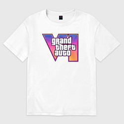 Мужская футболка оверсайз GTA 6 logo