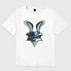 Футболка оверсайз мужская Crazy bunny, цвет: белый