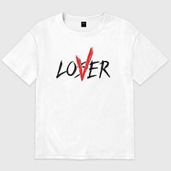 Футболка оверсайз мужская Loser lover, цвет: белый