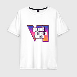 Мужская футболка оверсайз GTA VI logo