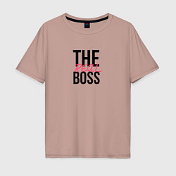 Мужская футболка оверсайз The real boss