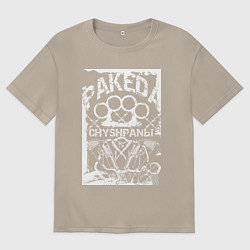 Мужская футболка оверсайз Пакеда чушпаны на фоне костета