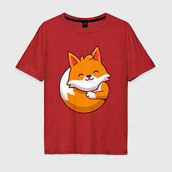 Мужская футболка оверсайз Orange fox