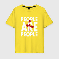 Футболка оверсайз мужская Depeche Mode - People are people rose, цвет: желтый