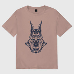 Мужская футболка оверсайз Анубис древнеегипетский бог