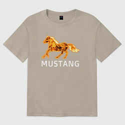 Футболка оверсайз мужская Mustang firely art, цвет: миндальный