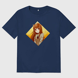 Мужская футболка оверсайз Улыбка волчицы