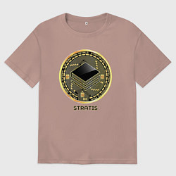 Футболка оверсайз мужская STRATIS крипта, цвет: пыльно-розовый