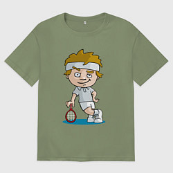 Мужская футболка оверсайз Теннисист