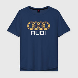 Мужская футболка оверсайз Audi fire