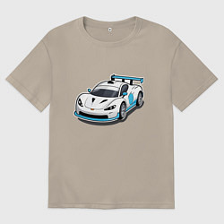 Мужская футболка оверсайз Спортивная машинка