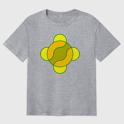 Мужская футболка оверсайз Игра окружностей