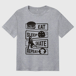 Мужская футболка оверсайз Есть спать коньки