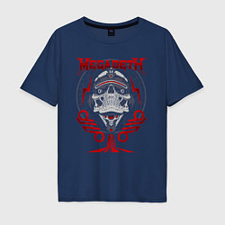 Футболка оверсайз мужская Megadeth rock, цвет: тёмно-синий