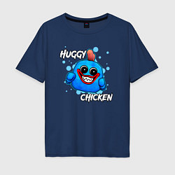 Футболка оверсайз мужская Чикен Ган - Хагги Вагги, цвет: тёмно-синий