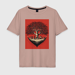 Мужская футболка оверсайз Love tree