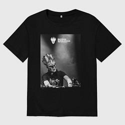 Футболка оверсайз мужская Boris Brejcha high tech minimal, цвет: черный