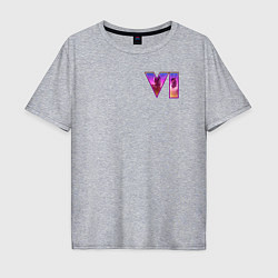 Футболка оверсайз мужская GTA VI - logo, цвет: меланж