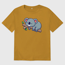 Мужская футболка оверсайз Коала на ветке