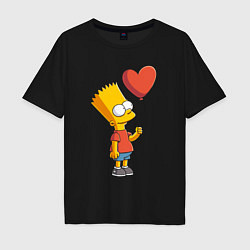 Мужская футболка оверсайз Барт Симпсон с шариком