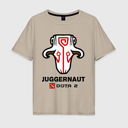 Футболка оверсайз мужская Juggernaut Dota 2, цвет: миндальный