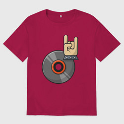 Мужская футболка оверсайз Rock vinyl