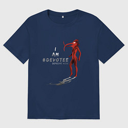 Футболка оверсайз мужская Depeche Mode - I am devotee, цвет: тёмно-синий