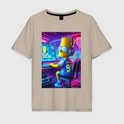 Мужская футболка оверсайз Bart Simpson - esports