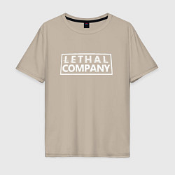 Футболка оверсайз мужская Lethal Company: Logo, цвет: миндальный