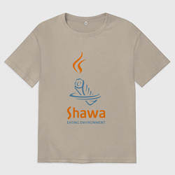 Футболка оверсайз мужская Shawa eating environment, цвет: миндальный