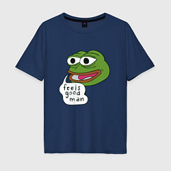 Мужская футболка оверсайз Pepe feels good man