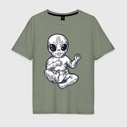 Мужская футболка оверсайз Baby alien