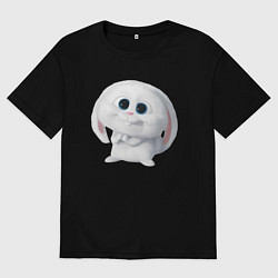 Мужская футболка оверсайз Кролик Снежок