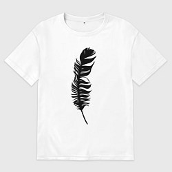 Мужская футболка оверсайз Перо ангельское