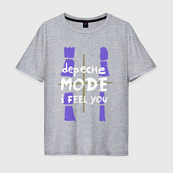 Футболка оверсайз мужская Depeche Mode - I feel you single, цвет: меланж