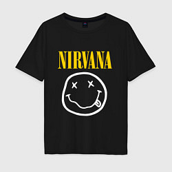 Футболка оверсайз мужская Nirvana original, цвет: черный