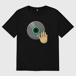 Мужская футболка оверсайз Dj scratch