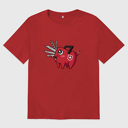 Футболка оверсайз мужская Швейцарская Почита, цвет: красный