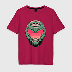 Мужская футболка оверсайз Pink Doomguy