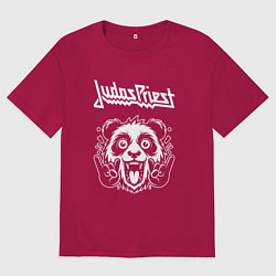 Мужская футболка оверсайз Judas Priest rock panda
