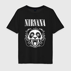Мужская футболка оверсайз Nirvana rock panda