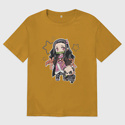 Мужская футболка оверсайз Милашка Нэдзуко Камадо