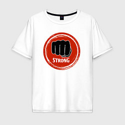 Футболка оверсайз мужская MMA strong, цвет: белый