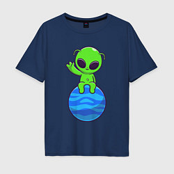 Мужская футболка оверсайз Привет от пришельца