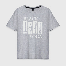 Футболка оверсайз мужская Black yoga, цвет: меланж